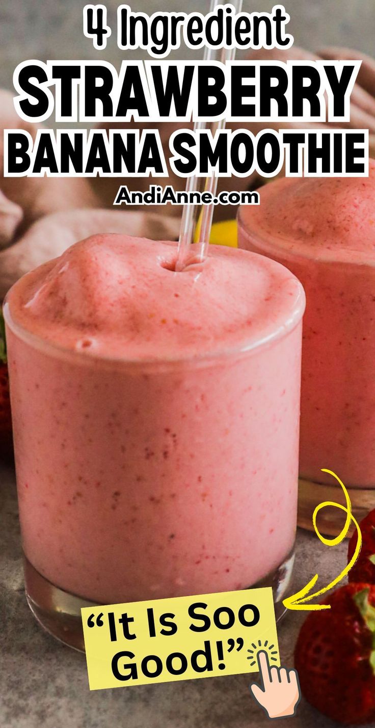 Simple 4-Ingredient Strawberry Banana Smoothie for Quick Mornings
